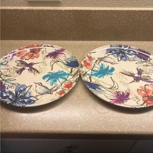 ❤️ Vibrant Floral Melamine Dinner Plates